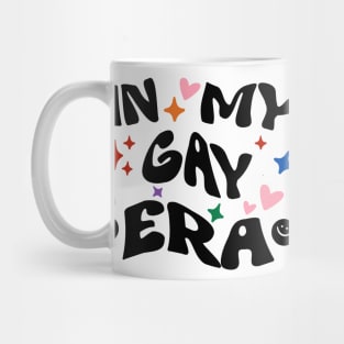 In my gay era, trendy groovy retro aesthetic typography Mug